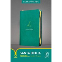 Santa Biblia NTV, Turquesa, Edición zíper con referencias, letra grande