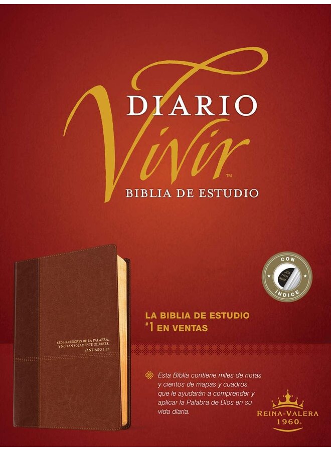 Biblia de estudio del diario vivir RVR60 Café Indicadores