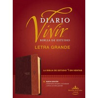 Biblia de estudio del diario vivir RVR60, letra grande, Café con Indicadores