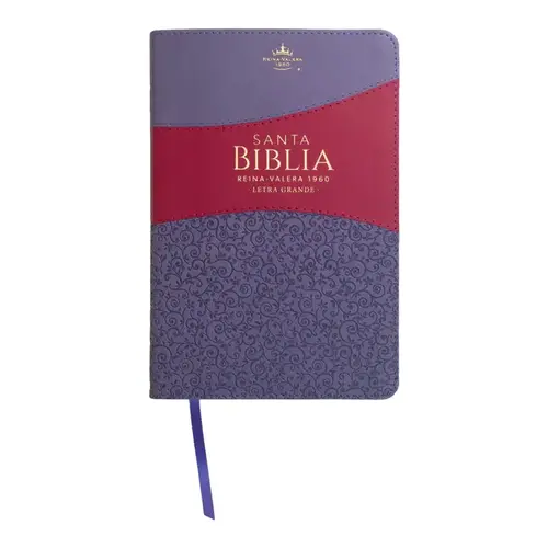 MUNDO BIBLIA Biblia Reina Valera 1960 tamaño manual letra grande 12 puntos- Imitación Piel lila/morado.Colección bitono MUNDO BIBLIA Biblia Reina Valera 1960 tamaño manual letra grande 12 puntos- Imitación Piel lila/morado.Colección bitono