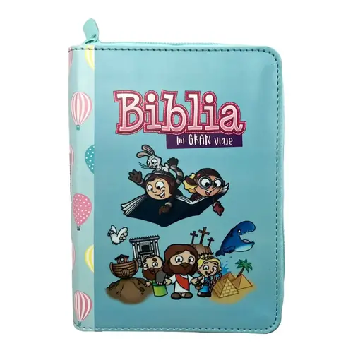 MUNDO BIBLIA Biblia Reina Valera 1960 para niños Mi gran viaje. Tamaño bolsillo Imitación Piel turquesa con cierre. MUNDO BIBLIA Biblia Reina Valera 1960 para niños Mi gran viaje. Tamaño bolsillo Imitación Piel turquesa con cierre.