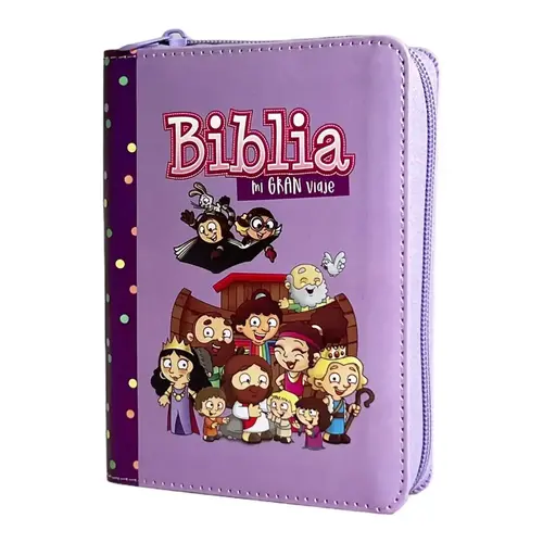 MUNDO BIBLIA Biblia Reina Valera 1960 para niños Mi gran viaje. Tamaño bolsillo Imitación Piel lila con cierre. MUNDO BIBLIA Biblia Reina Valera 1960 para niños Mi gran viaje. Tamaño bolsillo Imitación Piel lila con cierre.