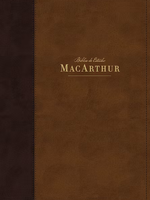 EDITORIAL VIDA NBLA Biblia de Estudio MacArthur, Leathersoft, Café, Interior a dos colores, con Índice