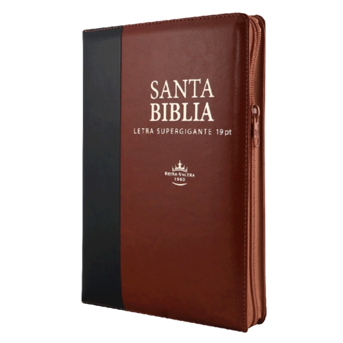 SOCIEDAD BIBLICA BIBLIA LETRA SUPERGIGANTE INDICADORES CIERRE CAFE MARRON