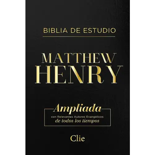 EDITORIAL VIDA RVR Biblia de Estudio Matthew Henry, Leathersoft, Negro, Con Indicadores