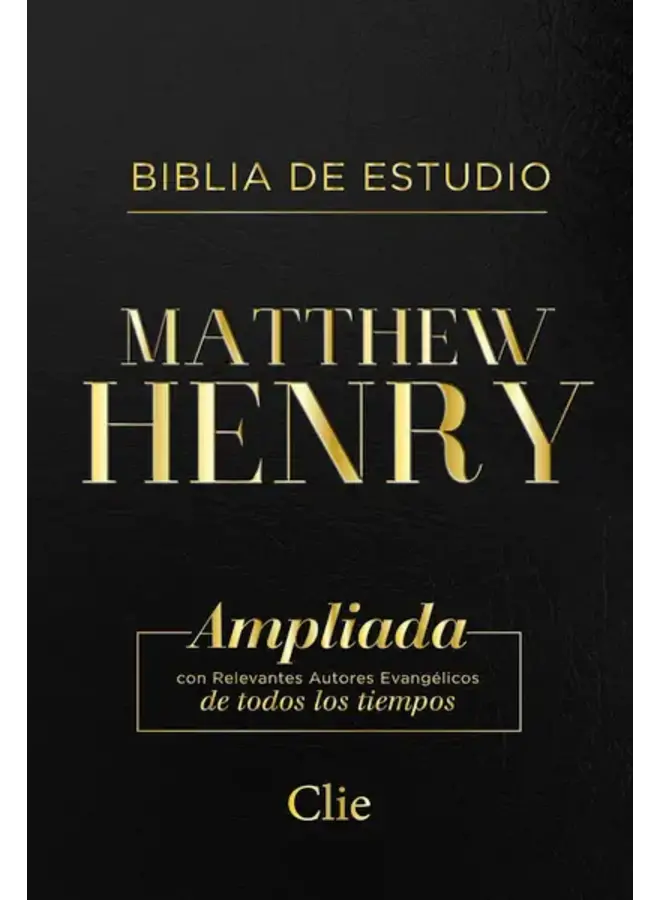 RVR Biblia de Estudio Matthew Henry, Leathersoft, Negro, Con Indicadores