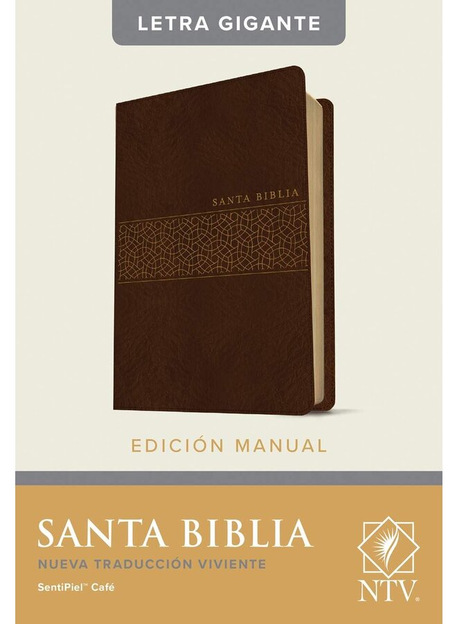 Santa Biblia NTV, Edición manual, letra gigante, Café