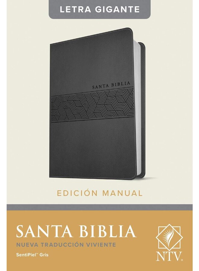 Santa Biblia NTV, Edición manual, letra gigante, Gris