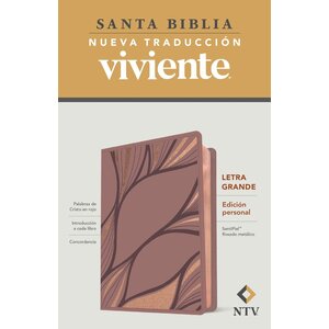 TYNDALE ESPANOL Santa Biblia NTV, Edición personal, letra grande, rosa metal