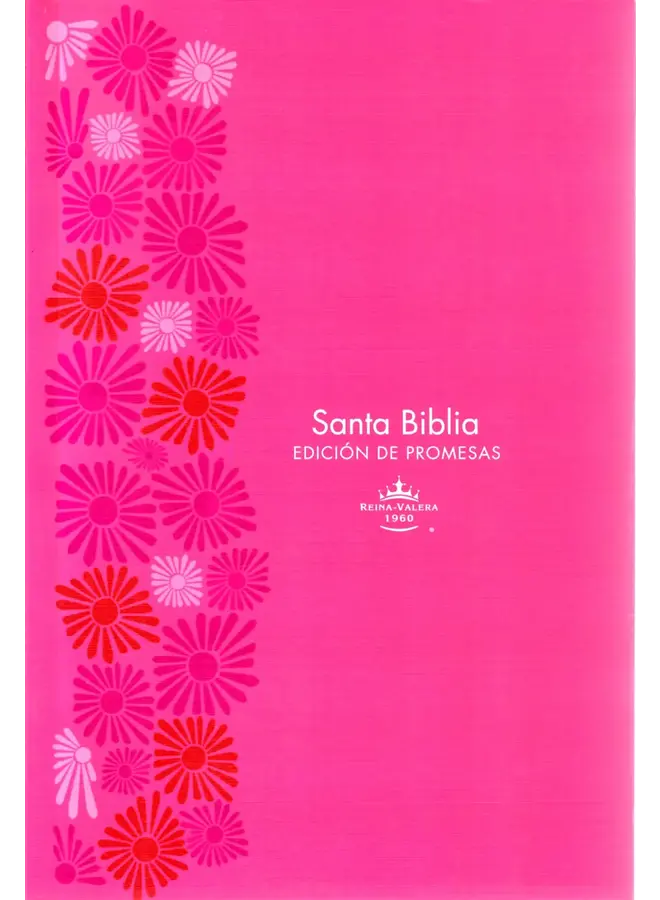 Santa Biblia de Promesas Reina-Valera 1960 / Letra Gigante - 13 Puntos / Rústica / Floral / Fucsia