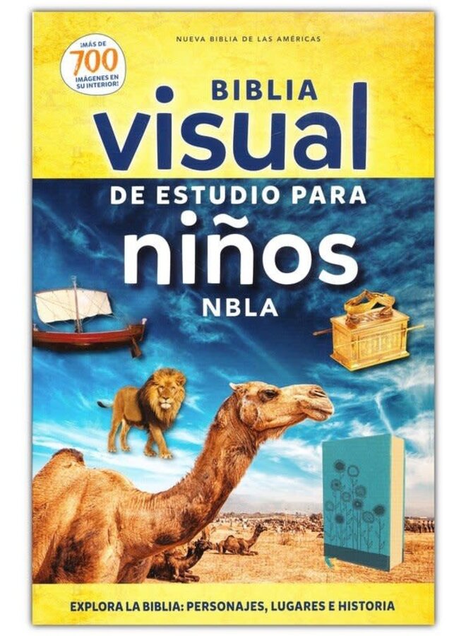 NBLA, Biblia visual de estudio para niños, Leathersoft, verde azulado
