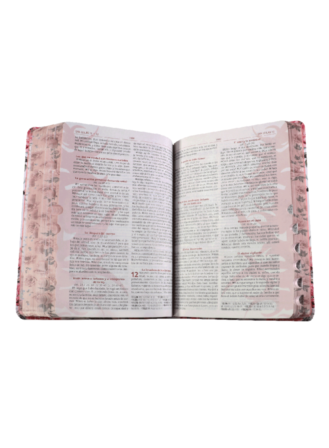 Biblia de Estudio Predicación de Avivamiento Reina Valera 1960 Grande Letra Grande Flores (RVR086cLGEE-PEN)