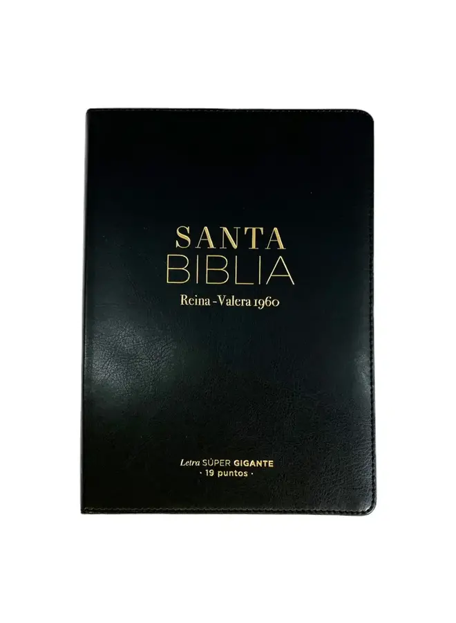 Biblia Reina Valera 1960, tamaño Súper Gigante (185x260 mm), Letra Súper Gigante 19 puntos. Imitación Piel negra. Colección Clásica.