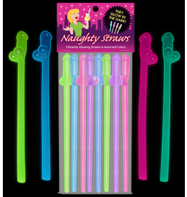 Hott Products Glow in the Dark Penis Straws