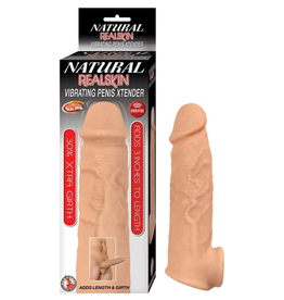 Nasstoys Natural Realskin Vibrating Penis Xtender - White