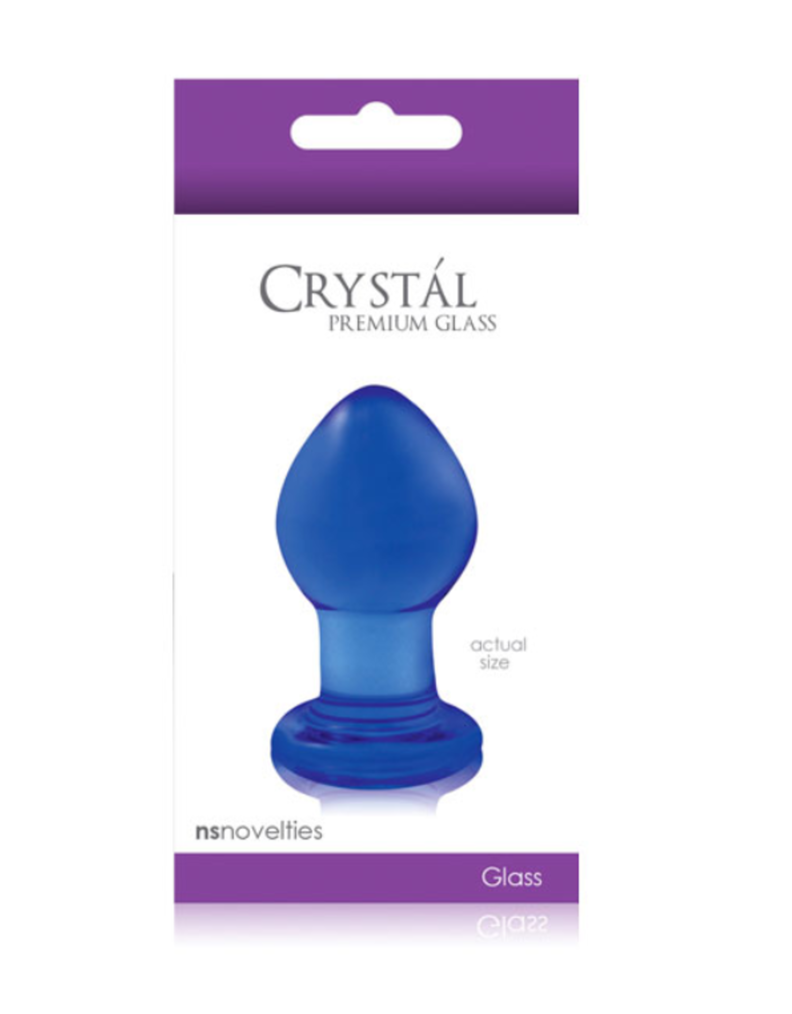 New Sensations Novelties Crystal Small-Blue Glass Butt Plug