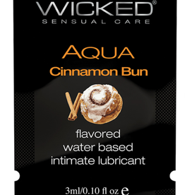 Wicked Sensual Care Aqua Water Based Lubricant - .1 oz Cinnamon Bun