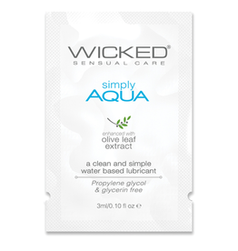 Wicked Sensual Care Simply Aqua Water Based Lubricant - .1 oz
