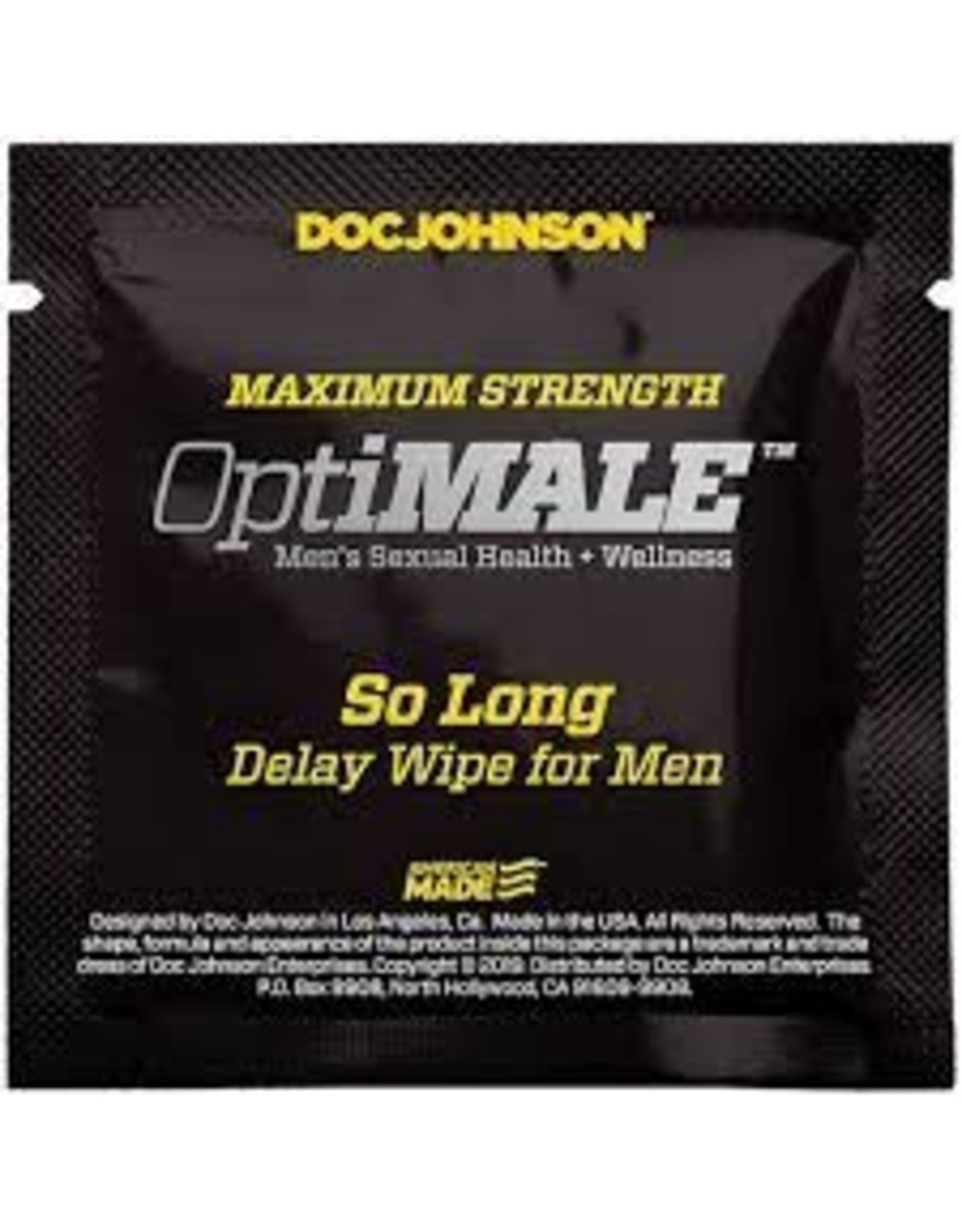 Doc Johnson OPTIMALE So Long Delay Wipes for Men