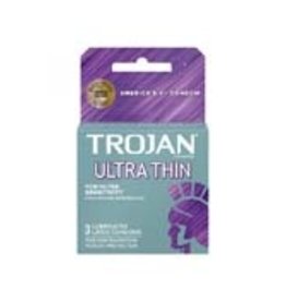 Trojan Ultra Thin Lubricated Condoms 3pk