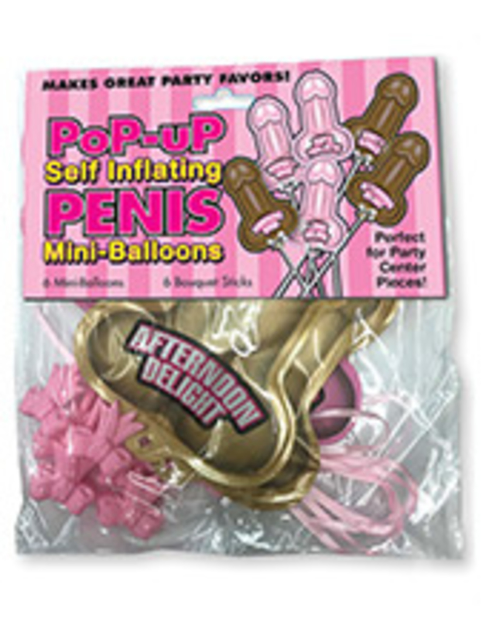 Little Genie Productions Penis Pop Up Balloons, 6 Pack