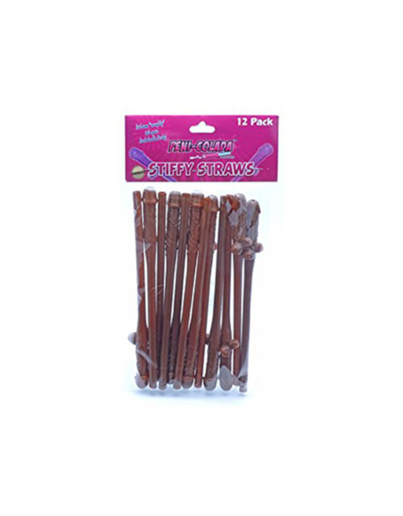 Peni-Colada Stiffy Straws Chocolate 12 Pack