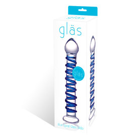 Glas Glas Blue Spiral Glass Dildo