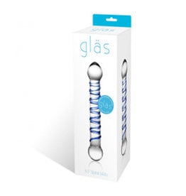 Glas Glas 6.55in Spiral Glass Beaded Dildo