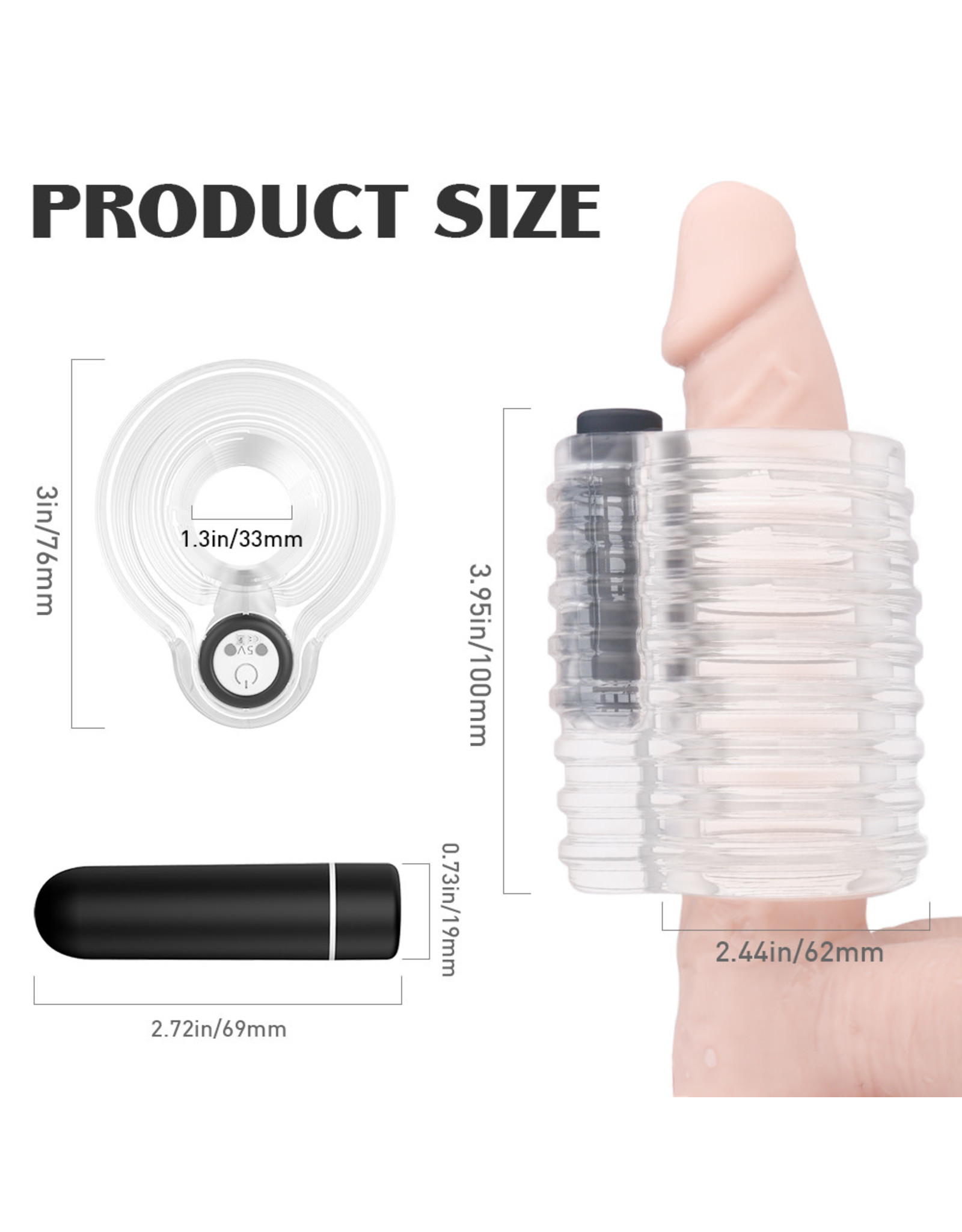 Babylon Babylon Clear Ribbed Vibrating Stroker