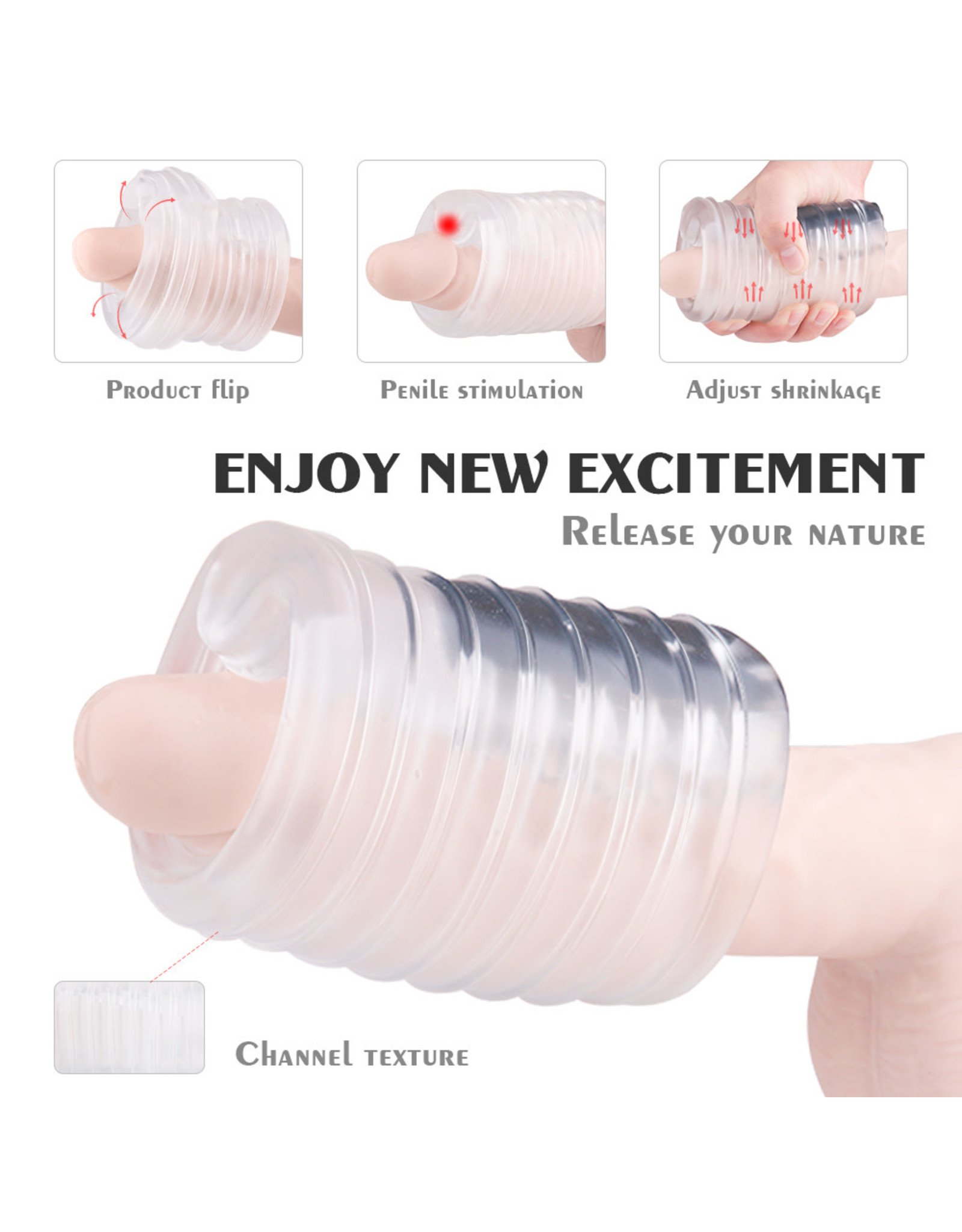 Babylon Babylon Clear Ribbed Vibrating Stroker