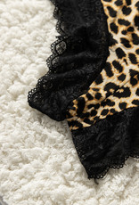 Babylon Cheetah Crochet Lace Backless Cami Sm