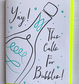 DeLuce DESIGN Card This calls for bubbles BLANK Inside