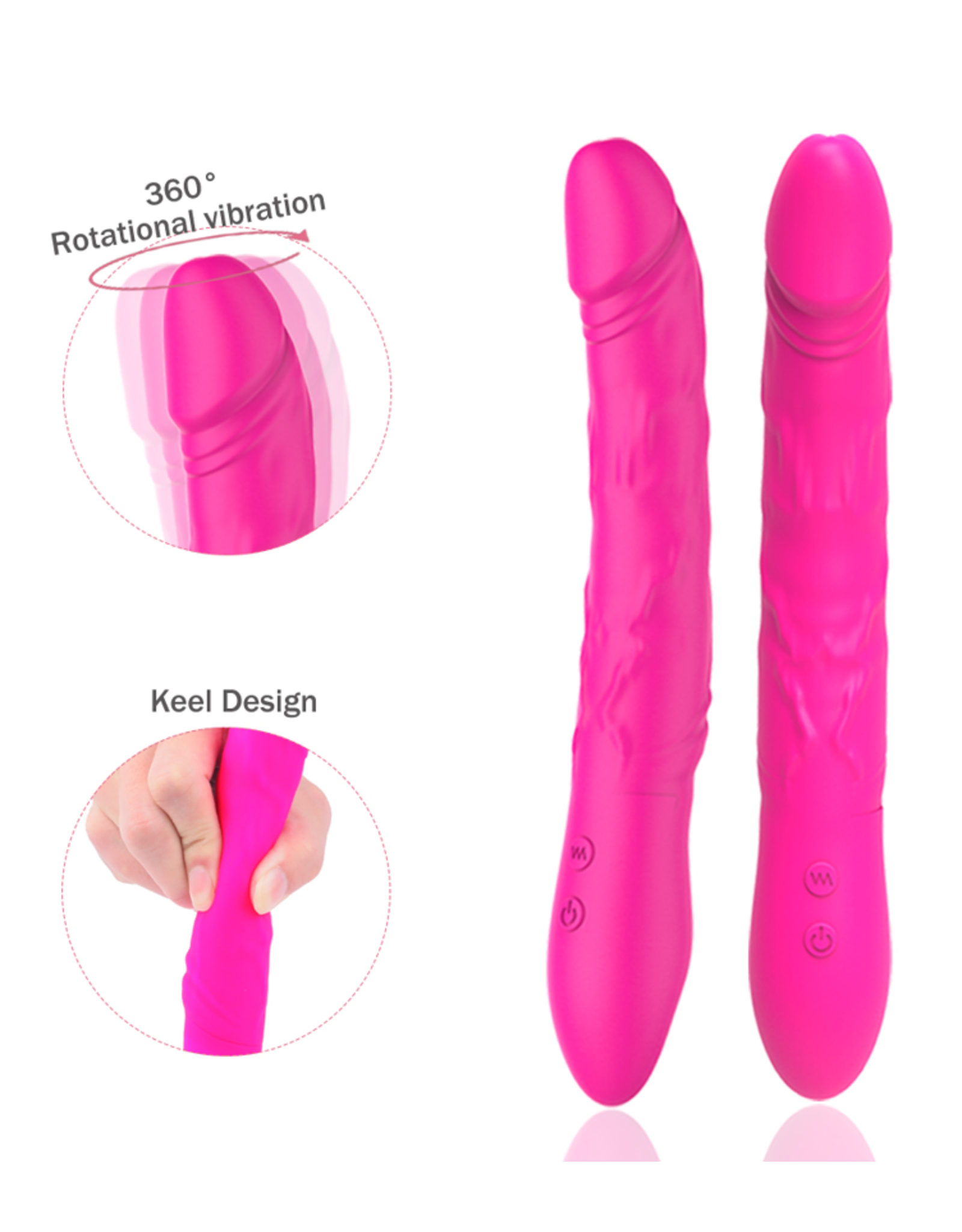 Babylon Babylon Vibrating and Rotating Willy Pink