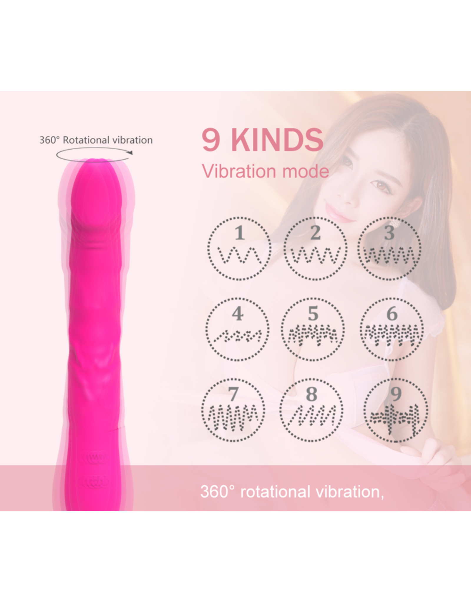 Babylon Babylon Vibrating and Rotating Willy Pink