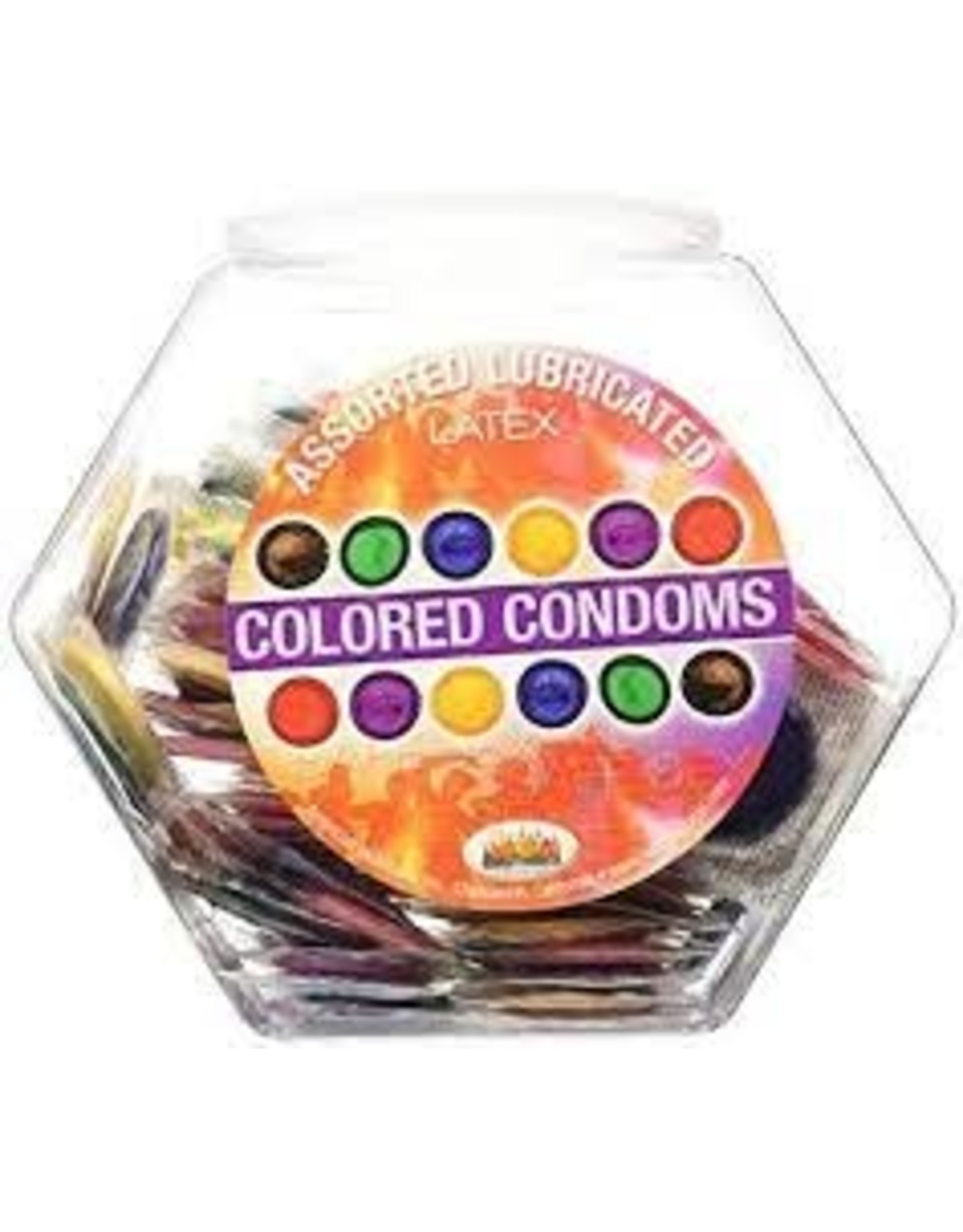 Hott Products Colored Lubricated Latex Condom