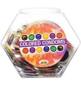 Hott Products Colored Lubricated Latex Condom