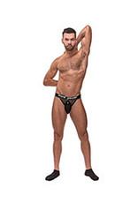 Male Power Cock Pit Fishnet Cock Ring Jock Black