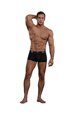 Male Power Bamboo Low Rise Pouch Enhancer Short Black