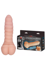 Peachy Novelties Vibrating Wearable Dildo With Testicles