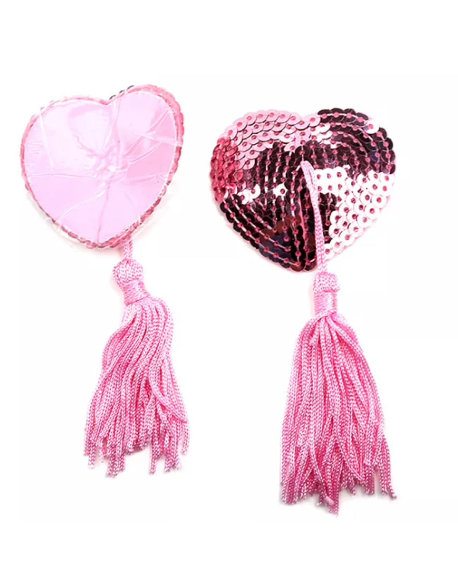 Peachy Novelties Heart Silicone Nipple Tassels