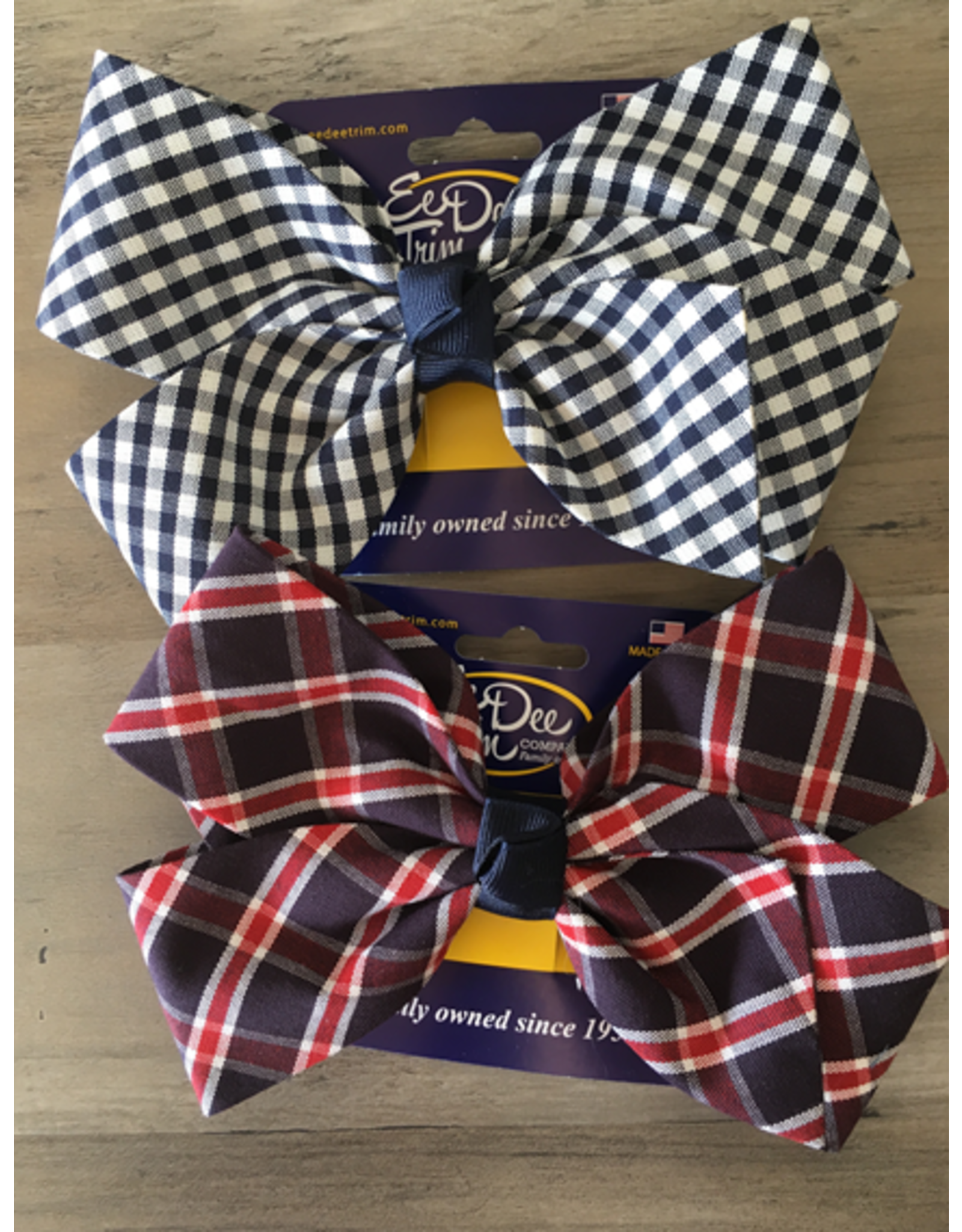 Ee Dee Large Plaid Bow