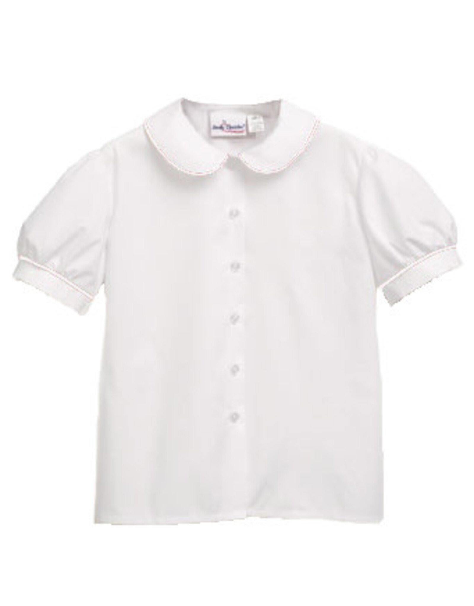 Becky Thatcher Peter Pan S/S w/ White piping Girls  Add a patch for $5