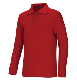 Classroom Polo Youth Long Sleeve RED