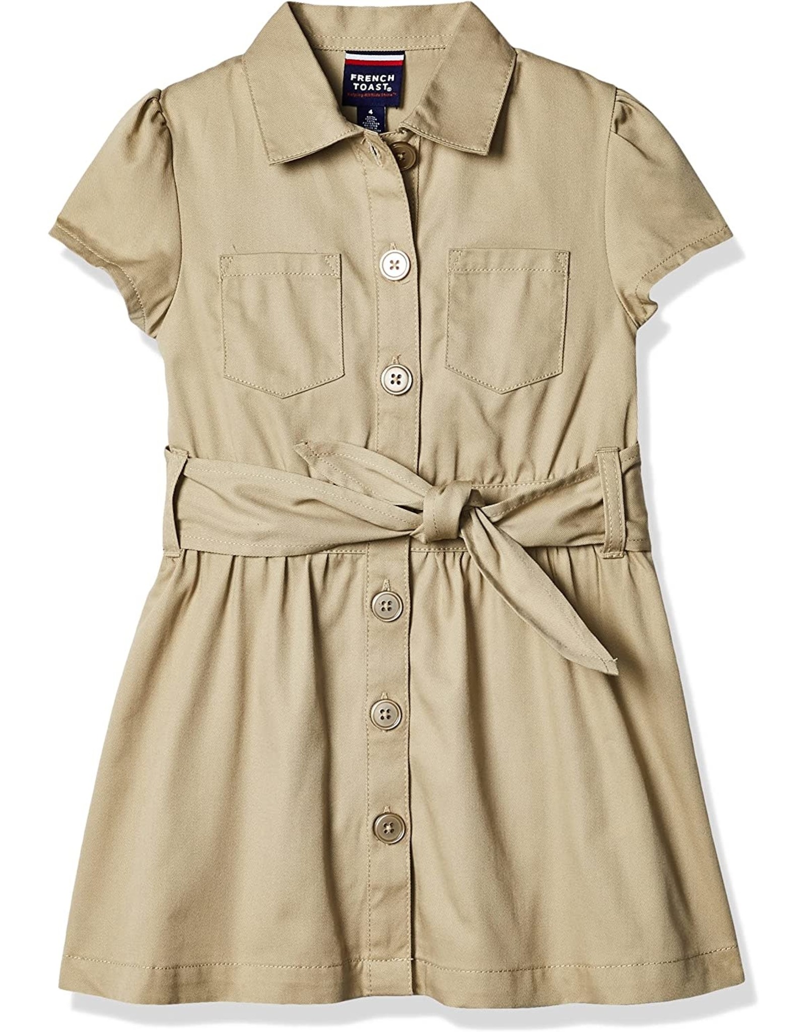 French Toast Girls Safari Dress Khaki