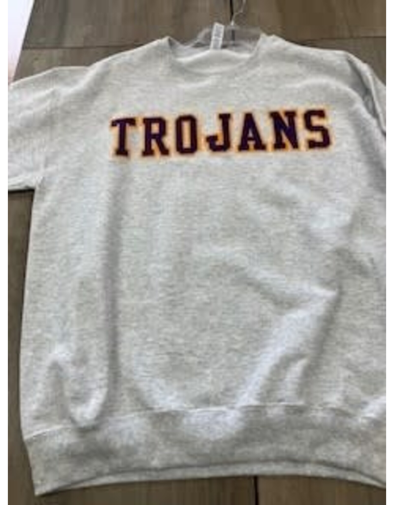 TROJANS STITCH GREY SWEATSHIRT