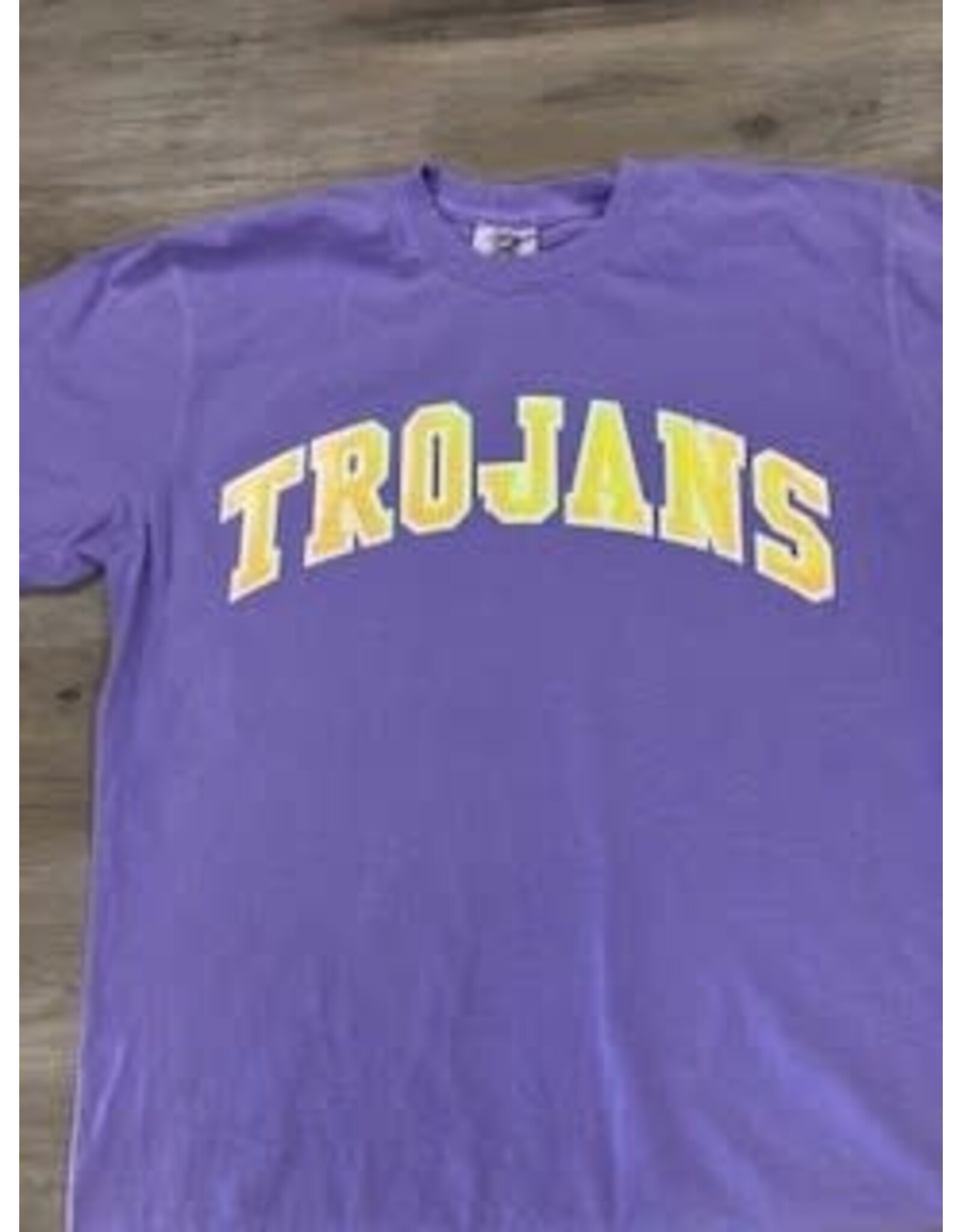 TROJANS pearl arch Comfort Colors Violet s/s tee