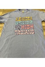 Bright ASH/ violet tee TROJANS