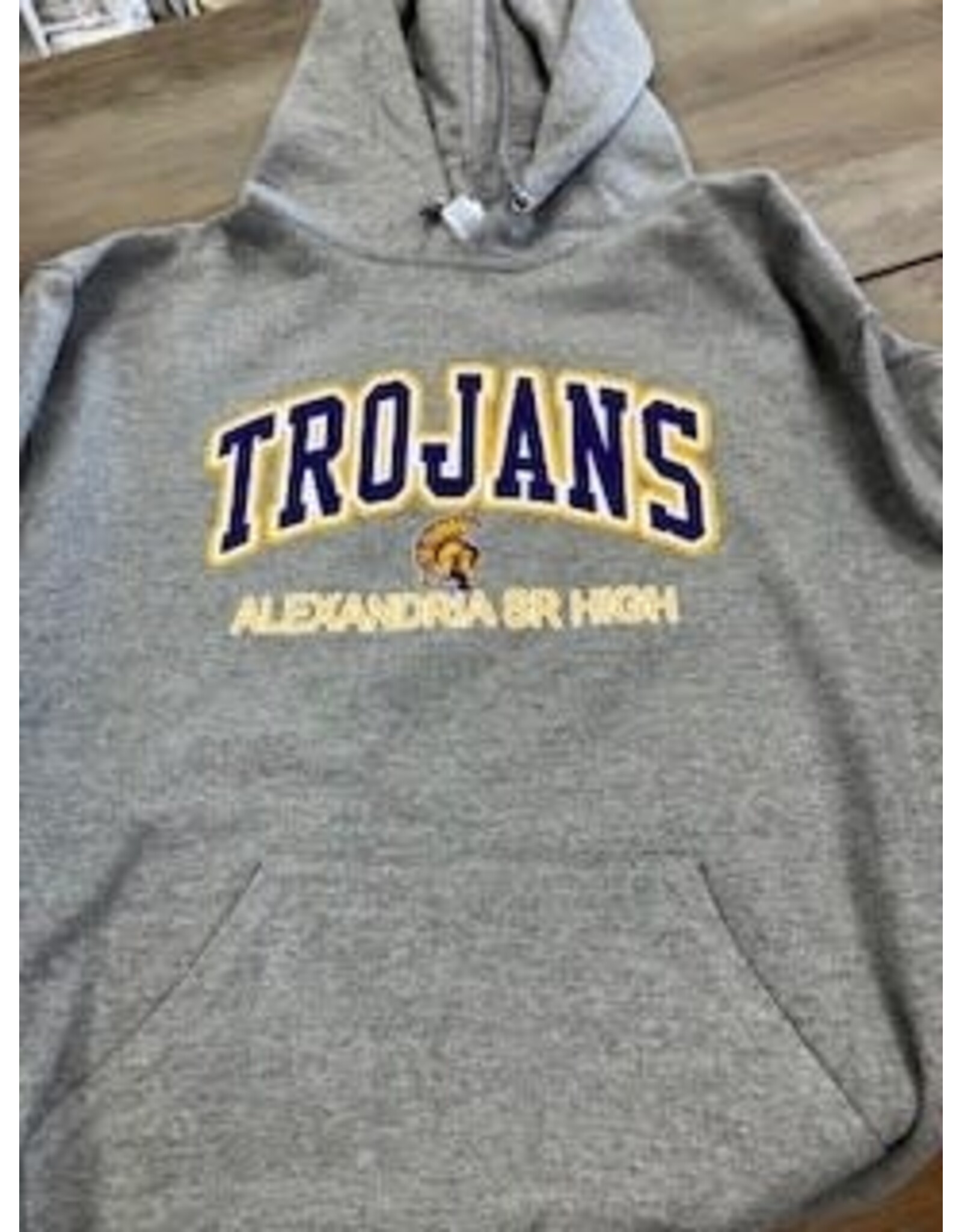 Grey Trojans hoodie Polos and Plaids Uniform Shoppe