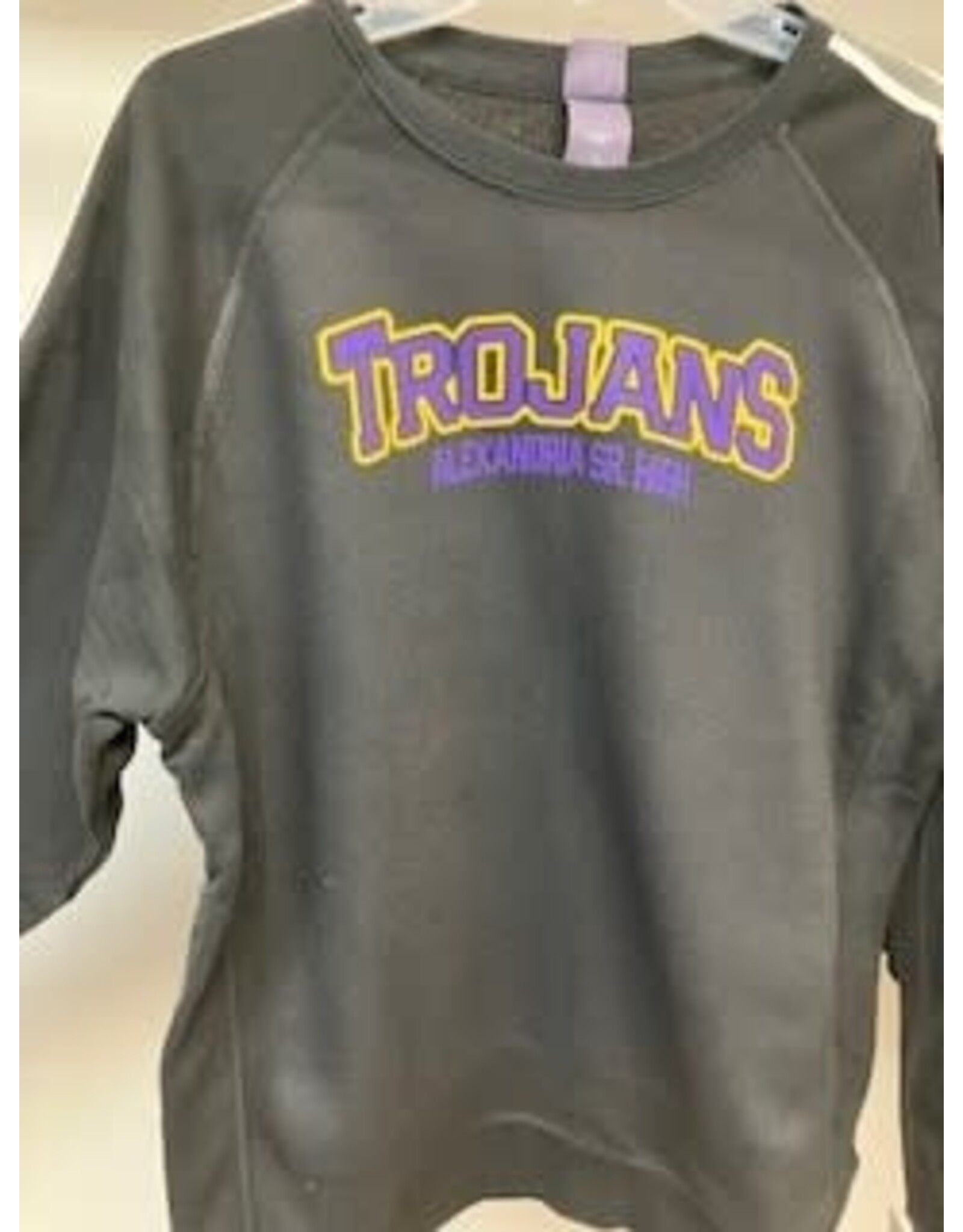 TROJANS stripe crewneck black