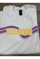 Gildan trojans wave on white